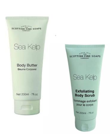 Scottish Fine Soaps Sea Kelp exfoliating body scrub and body butter set