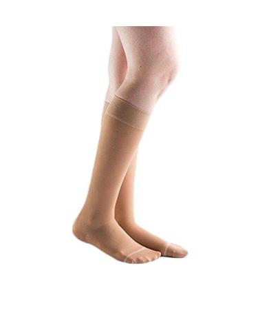 Actifi Women's Compression Stockings Sheer 20-30 mmHg - Closed Toe Knee High X-Large Lt. Nude