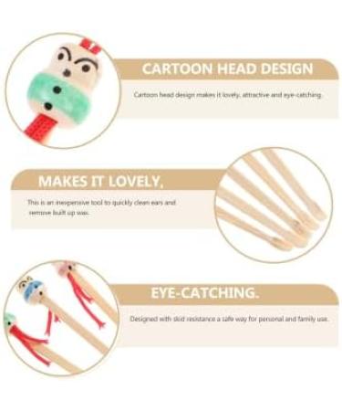 5pcs Portable Scoop Lovely Wax Scraper Bamboo Swabs Wood Earpick Bamboo Japanese Bamboo Wood Tools Wooden Baby Asia Clean - Buy Online on GoSupps.com