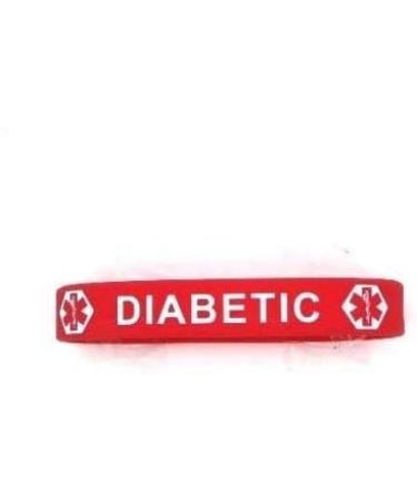 Diabetic Medical Alert Bracelet - Emergency Wristband for Diabetes (DB-121) - International Shipping Available - Buy Online on GoSupps.com