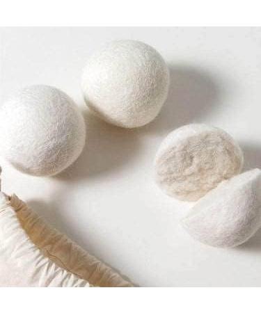 Organic Wool Dryer Balls - Natural Fabric Softener | Premium New Zealand Wool | Reduces Wrinkles & Drying Time | XL Pack of 6 - Buy Online on GoSupps.com