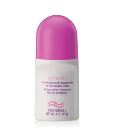 Zermat Deodorant for Woman Zentimento Giselle Roll-On Deodorant 24 h Antiperspirant Warm and Floral Scent 3 Oz.