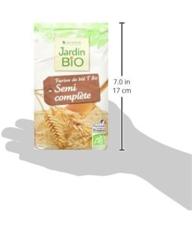 Jardin BiO tic - Semi Complete Wheat Flour T80 - Organic - Sweet - AB Certified - 1kg Bag (Packaging May Vary) - Buy Online on GoSupps.com