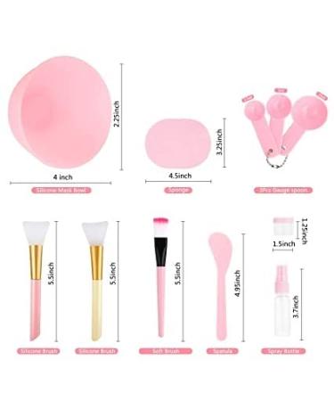 16pcs Double-Sided Silicone Facial Cleansing Brush & Mask Mixing Bowl Set with Makeup Sponge - Multicolor - Buy Online on GoSupps.com