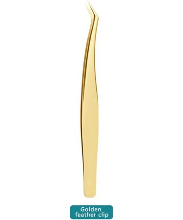 Grafted Eyelash Tweezers High-Precision Flowering Tweezers Multi-Functional False Eyelashes Tweezers Tool Special Tweezers for Eyelashes 4 Styles (Golden Feather Clip) - Buy Online on GoSupps.com