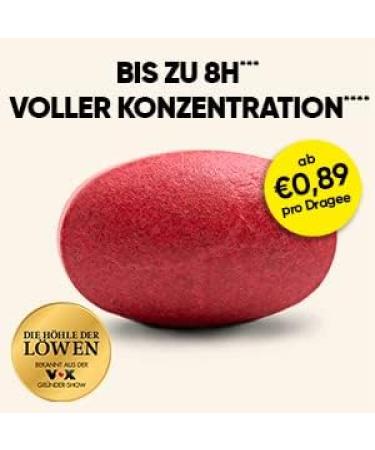 Qinao Power* Bottle 90 Dragees for 90 Days | Brainfood Supplement for Energy | Matcha Brahmi & Green Coffee Extracts | Made in Germany by Pharmacists - Buy Online on GoSupps.com