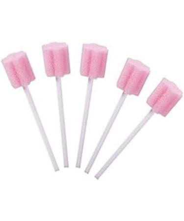 Xrten 50 Pieces Disposable Oral Care Sponge Swabs - Pink Mouth Cotton Swabs for Effective Oral Hygiene - Buy Online on GoSupps.com