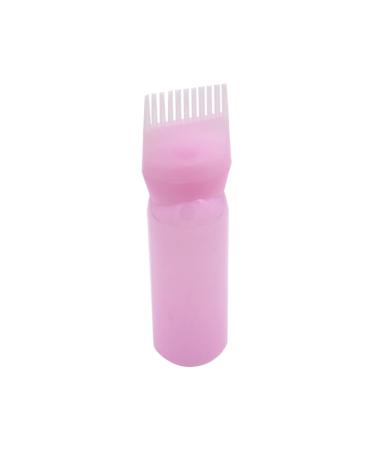 Rachlicy Hair Dye Bottle Applicator Root Comb Applicator Hair Coloring Bottle with Brush 120ml Pink Hair Dye Brush Bottle Root Comb Applicator Bottle Hair Coloring Comb Bottle