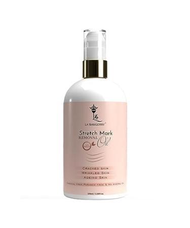L.A'BAN GERR'Y 100% Natural Lightweight & Non Sticky Stretch Mark Removal Oil - Minimize Stretch Marks & Even Out Skin Tone - Nourishes Moisturizes And Hydrates Scar Removal Oil For- 100ml
