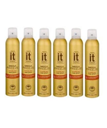 Sealuck PACK OF 6 - Freeze It Haircare Freeze Frame Hair Spray Mega Freeze Extreme Hold 10.0 OZ