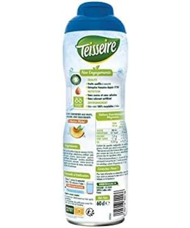 TEISSEIRE - Zero 0% Sugar Peach 60Cl - Pack of 4 - Buy Online on GoSupps.com