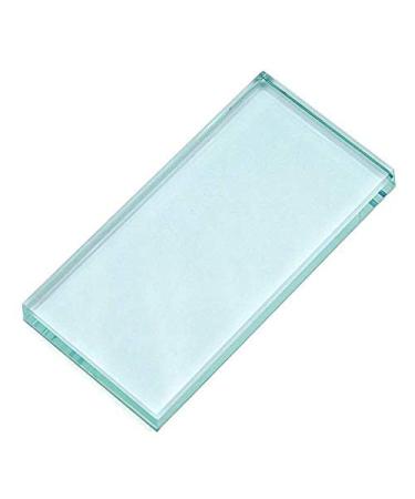 Pro Nail Art Painting Color Toning Glass Board Glass Makeup Palette Eyelash Extension Adhesive Glue Pallet Glass Palette Stand(2 x 4 Inch )