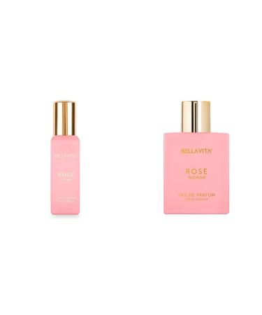 Luxury Rose Woman Eau De Parfum Rose Liquid Perfume For Women With Black Currant Vanilla Jasminefloral & Sweet Edp Long Lasting Fragrance Scent 100 Ml (3.4 fl.oz.) 20 Ml (0.68 fl.oz.)