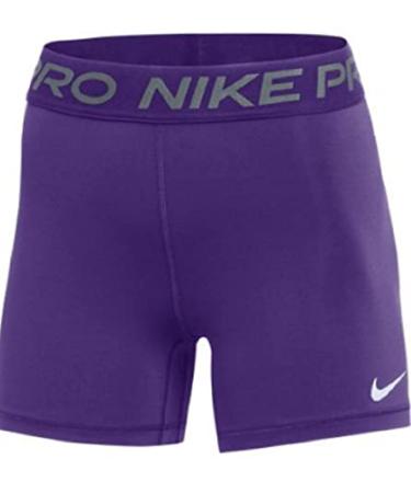 Nike Women's Pro 365 5 Inch Shorts Snug Fit Small Purple