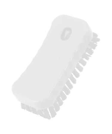 PLAFOPE Nail Brush Fingernail Clean Handle Fingernail Scrubber Finger Nail Scrubber Nail Scrubbing Brush Cleaning Brush Shoes Cleaner Shoe Cleaner White Food Grade Polyester Cleaning Ball 11.5x5cm White