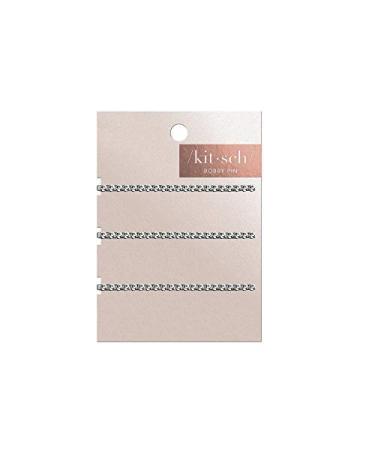 Silver Rhinestone Bobby Pins - Mini Hair Accessories for Women - 3pc Set in Hermatite - Buy Online on GoSupps.com