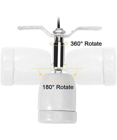 Pofet Reptile Heat Lamp Holder E27 400W - Rotatable Ceramic Heating Lamp with Switch & Clip for Lizards Turtles & Reptiles - Buy Online on GoSupps.com