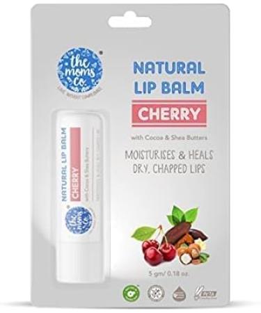 The Moms Co. Natural Cherry Lip Balm I Non Sticky I Protects & Nourishes Dry Chapped Lips I Shea & Cocoa Butter(5gm) (Cherry) - Buy Online on GoSupps.com