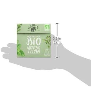 Elephant Infusion Menthe Thym 20 Sachets Pyramides - Lot de 4 Menthe Thym Lot - Buy Online on GoSupps.com