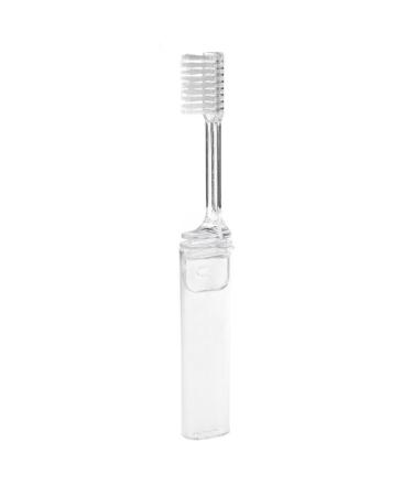 Portable Foldable Outdoor Travel Camping Toothbrush Foldable Plastic Toothbrush Transparent