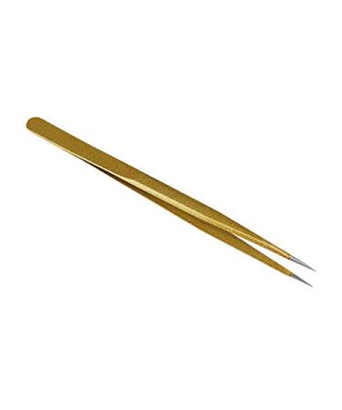 Gold Stainless Steel Eyelash Extension Tweezers - Straight and Curved Tip Set - Buy Online on GoSupps.com