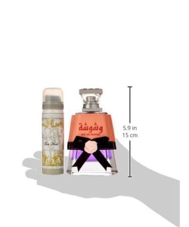 Lattafa Washwashah 2-Piece Set for Women (3.4 Ounce Eau De Parfum Spray + 1.7 Deodorant Spray) 2.55 Ounce (Pack of 2) - Buy Online on GoSupps.com
