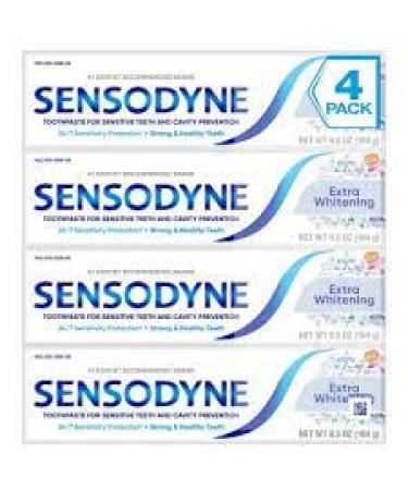 Sensodyne Maximum Strength & Extra Whitening (pack of 4)Net Wt 6.5 oz(184g)per tube by Sensodyne