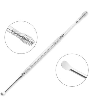 Stainless Steel Spiral Ear Wax Cleaner - Double-Ended Ear Cleaning Tool for Adults & Kids | 360 Spiral Massage Ear Pick - 2 PCS - Buy Online on GoSupps.com