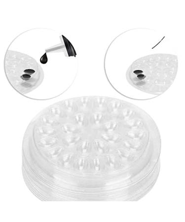 Shop LATRAT 100pcs False Eyelash Glue Holders - Transparent Plastic Eyelash Extension Glue Stand Pads for Perfect Application - Buy Online on GoSupps.com