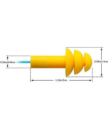 Silicone Ear Plugs with Cord String - 6 Pairs Soft Foam Plugs for Swimming and Noise Canceling - Buy Online on GoSupps.com
