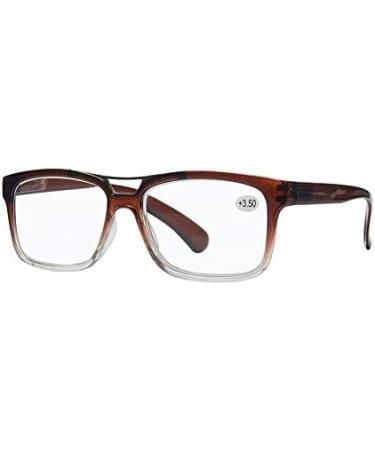 Success Eyewear Reading Glasses Set of 4 - Top Bar Style Quality Men's Glasses in Black Blue Brown Grey - Best Value 1.25x Magnification - Buy Online on GoSupps.com