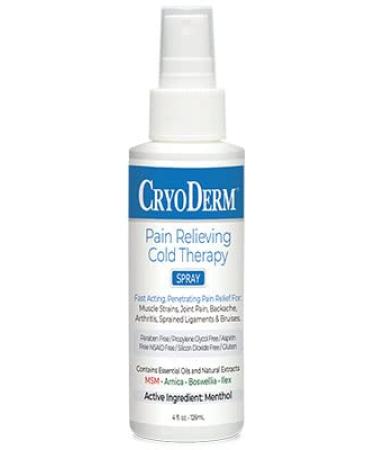 CryoDerm 4 oz Spray Cold Therapy (1 Pack) 4 Fl Oz (Pack of 1)
