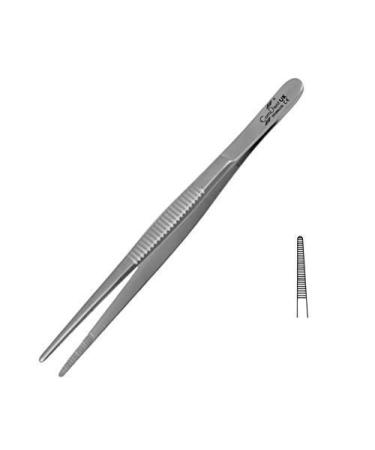 Exeton Dressing Forceps 14cm Serrated Tips Body Piercing Veterinary tools Insects Forceps (14 CM)