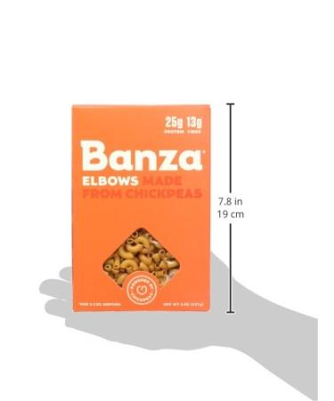 BANZA Chickpea Pasta Elbows 8oz (Pack of 6) - High Protein Gluten-Free Healthy Pasta (PAS103) - Buy Online on GoSupps.com