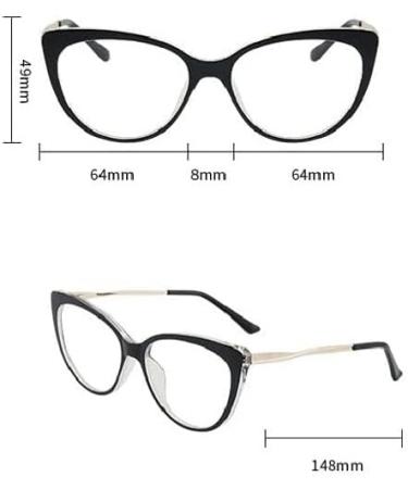 PARWANA Cat-Eye Blue Light Blocking Glasses | Anti Eye Strain Reading Glasses | +0.50 Magnification for Computer Use - International Shipping Available - Buy Online on GoSupps.com