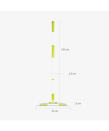Mop Rotating Aluminum Alloy Rod Solid Wood Floor Drag-on Electrostatic Flat Mop Superior Water Absorption Capacity to pursue happiness - Buy Online on GoSupps.com