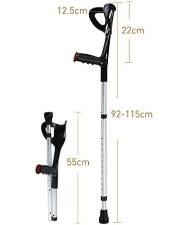 Adjustable Crutches for Adults Folding Forearm Crutches Lightweight Aluminum Crutches for Height 140-190cm (1unit) - Buy Online on GoSupps.com