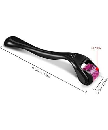 Tranzy Beard Growth Roller | Stimulate Hair Growth | 0.5mm-1.5mm Microneedling Roller | Matte Black Beard Roller | For Men & Women - Buy Online on GoSupps.com