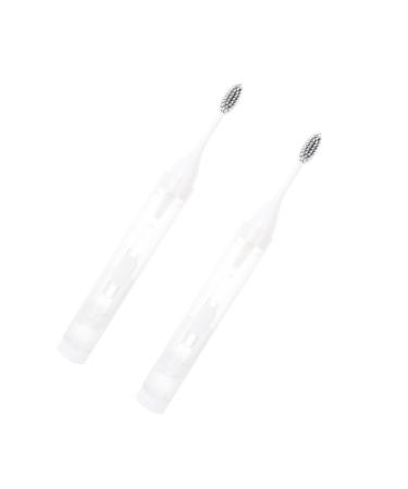 Partykindom 2nd portable toothbrush set soft bristle toothbrush to the toothbrush.Mini travel toothbrush foldable toothbrushes.Toothbrush handles white PKTG travel manual cleaning brush