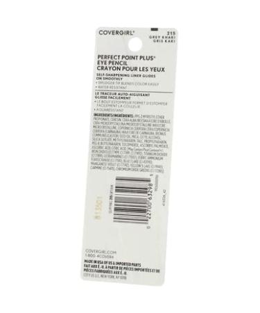 Covergirl Perfect Point Plus Eye Pencil 215 Grey Khaki - 0.008 oz | Smooth, Long-Lasting Eyeliner - Buy Online on GoSupps.com