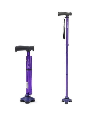 Hurrycane Lightweight All-Terrain Cane Folding Walking Stick - Purple