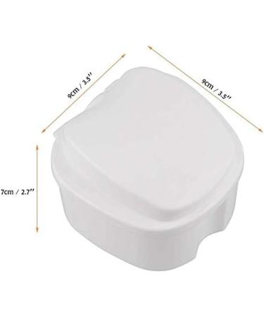 White Prosthesis Case Travel Storage Box for False Teeth with Sieve & Basket Network - Buy Online on GoSupps.com