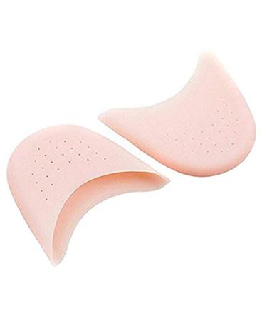 WOIWO 2PCS (1Pair) Toe Pads Protector Soft Silicone Gel Toe Caps Pads Protector with Breathable Hole for Pointed Ballet Shoes Nude