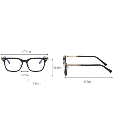Shop Anti Glare Large Computer Readers - HD Square Reading Glasses for Men & Women +150 - Stylish Black-Golden Eyewear - Buy Online on GoSupps.com
