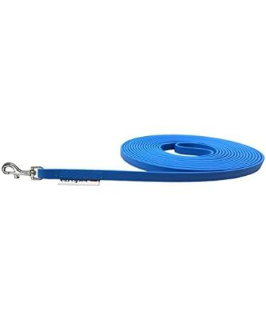 Biothane Dog Leash for Small Dogs - 15m Light Blue Towline Leash with Hand Loop - Durable & Waterproof - Buy Online on GoSupps.com
