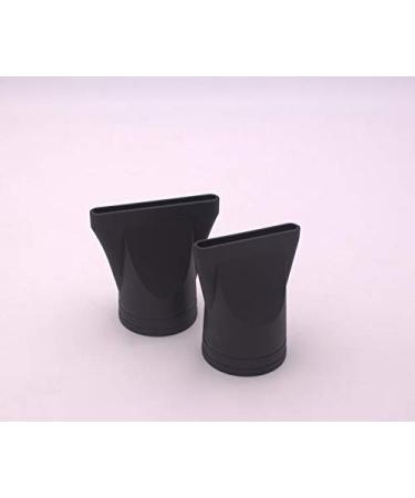 2 PCS Professional Black Plastic Hair Dryer Narrow Concentrator Nozzle - 1.65-1.8 Inch Diameter - Buy Online on GoSupps.com