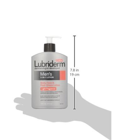 Lubriderm Men's 3-In-1 Lotion Enriched with Soothing Aloe for Body and Face Non-Greasy Post Shave Moisturizer with Light Fragrance 16 fl. oz Light Fragrance 16 Fl Oz (Pack of 1) - Buy Online on GoSupps.com