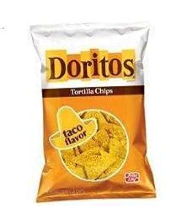Frito Lay, Doritos, Tortilla Chips,9.75oz Bag (Pack of 3) (Choose Flavors Below) (Taco) 9.75 Ounce (Pack of 3)