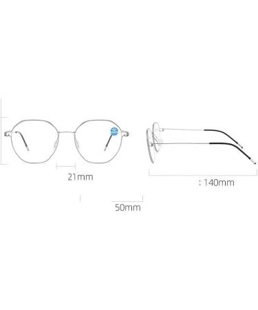 Buy Parwana Oversized Round Reading Glasses - Anti-Blue Light Glare-Free Flat Light Mirror (+250 C1) - Light & Comfortable for International Shipping - Buy Online on GoSupps.com