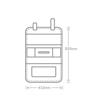 Buy Lucky Sign Car Organizer Backrest Protector - Multi Storage Options for Motorhomes | 62x41 cm Dark Grey - Buy Online on GoSupps.com